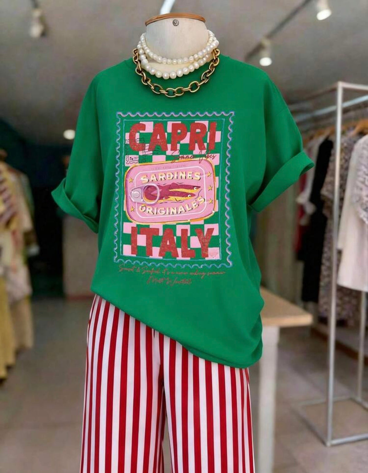 Camisa estampada verde