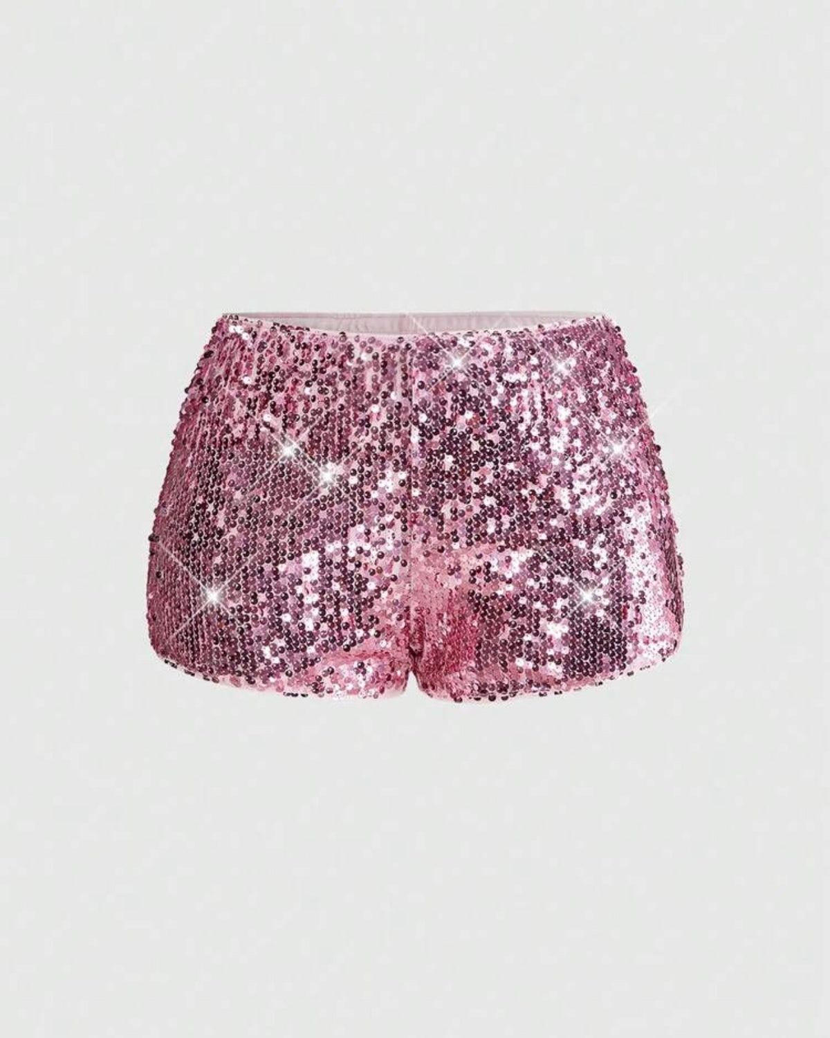Short de lentejuelas rosa