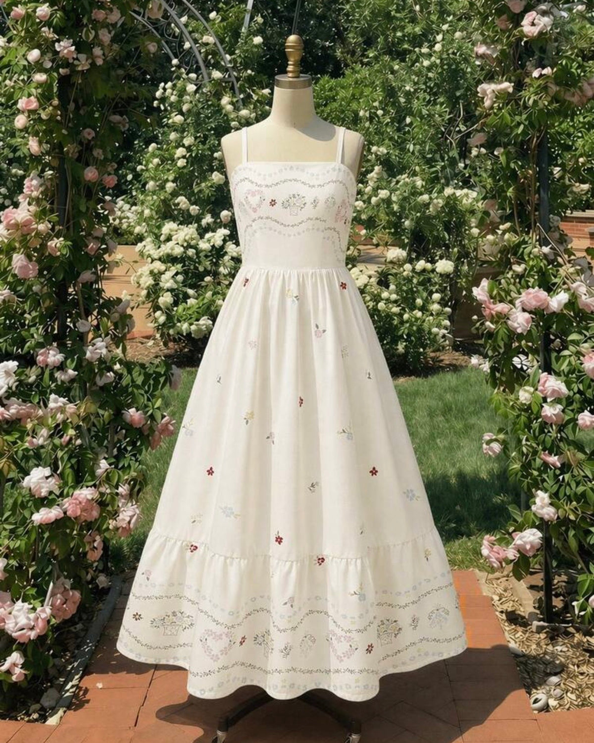 Vestido blanco estampado floral