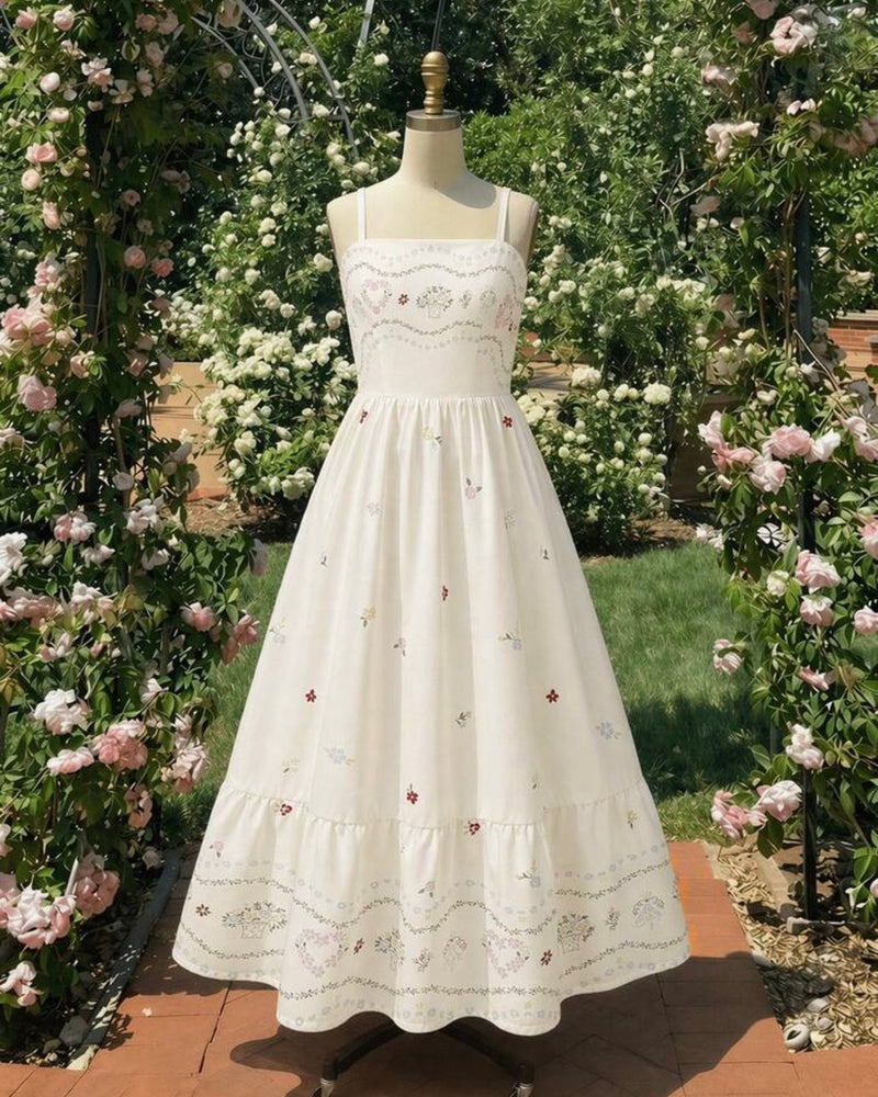 Vestido blanco estampado floral