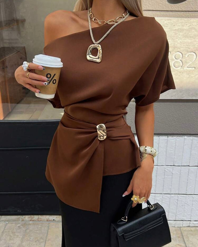 Blusa café