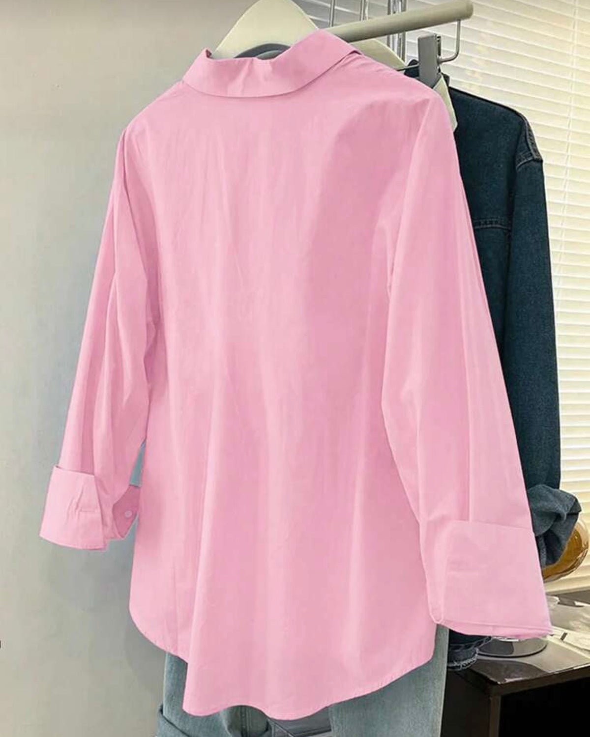 Camisa manga larga rosa