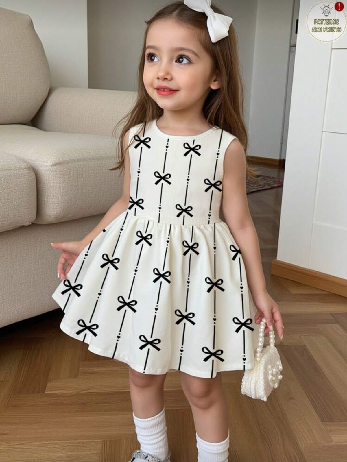 Vestido de niña con lazos