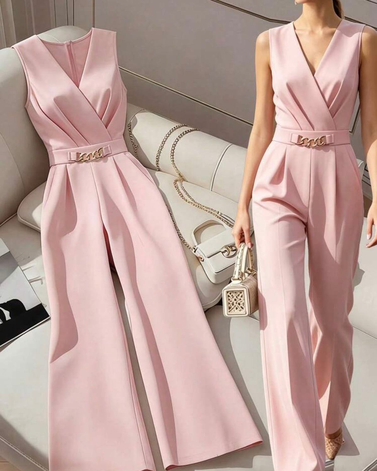 Enterizo rosa