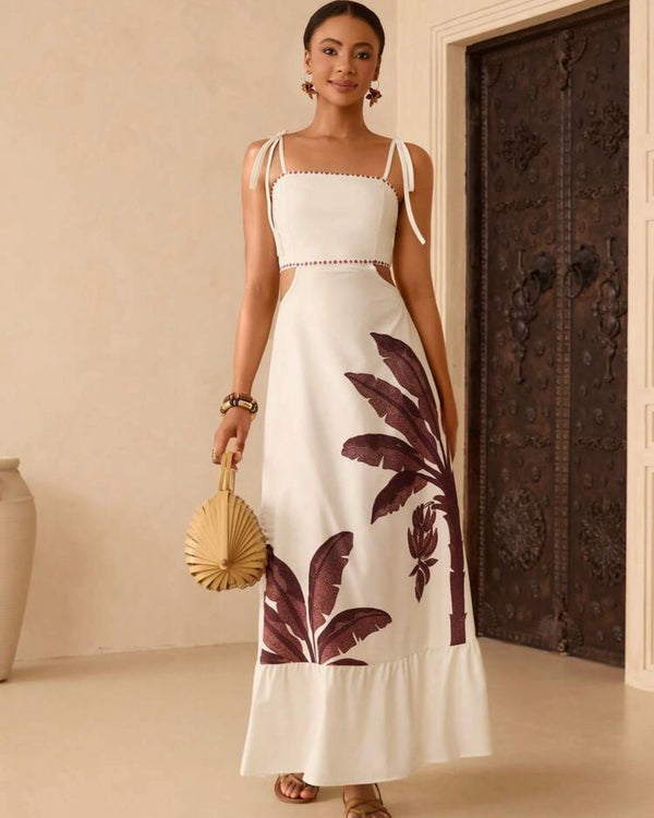 Vestido con palmera