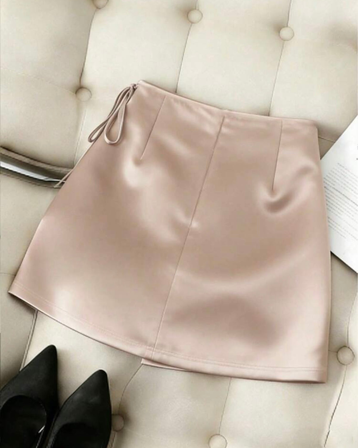 Short enagua satinado