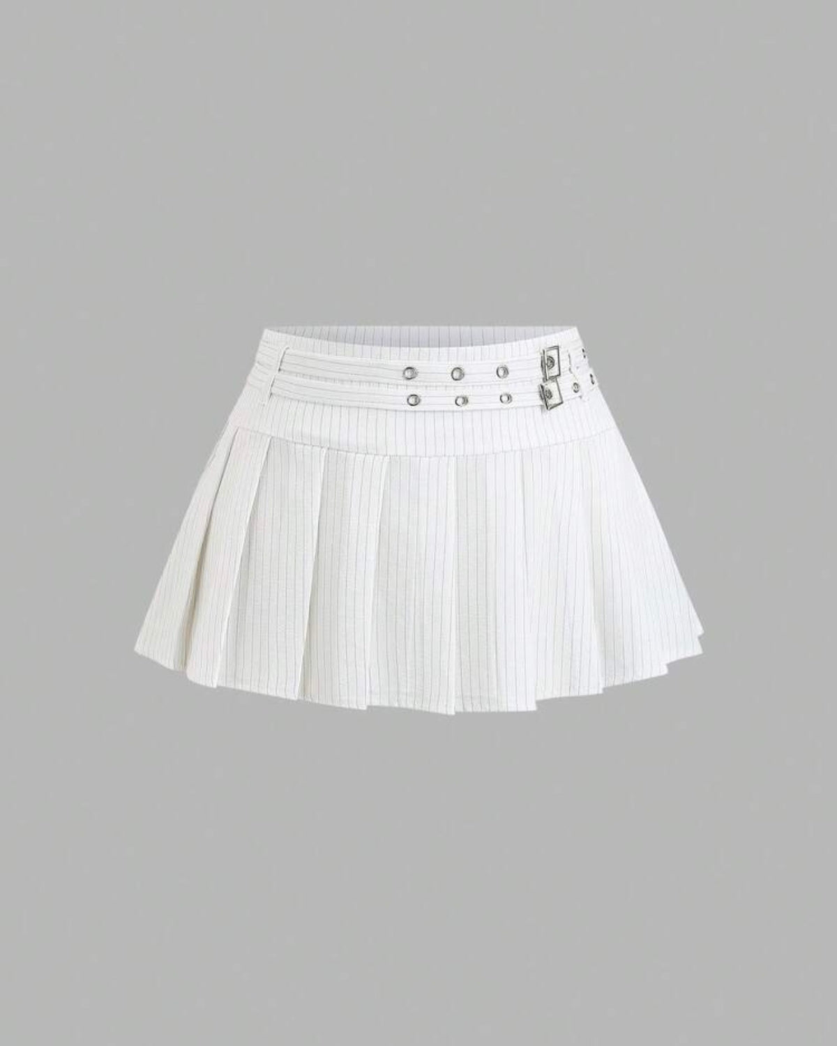 Falda blanca de paletones