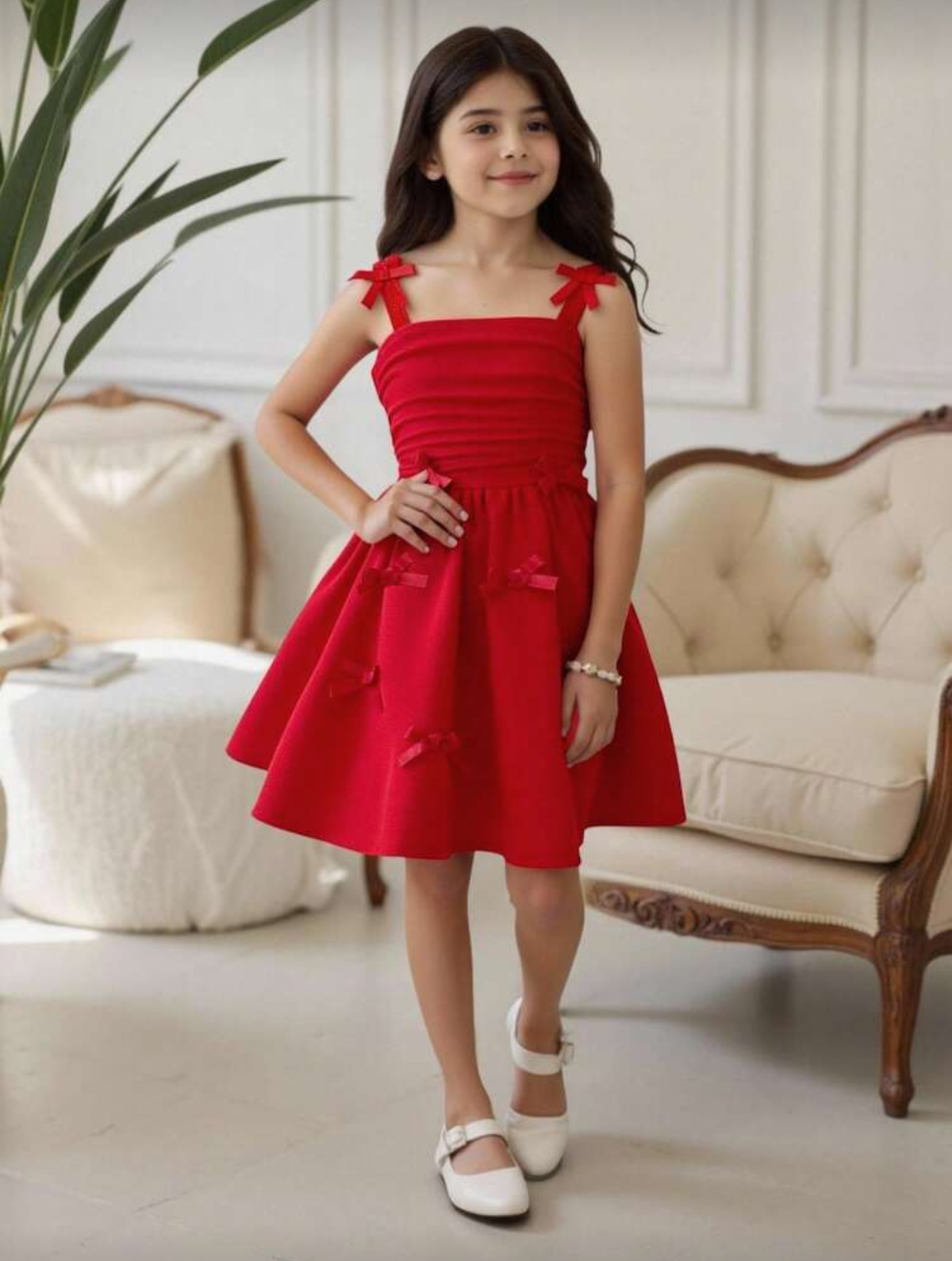 Vestido rojo de niña