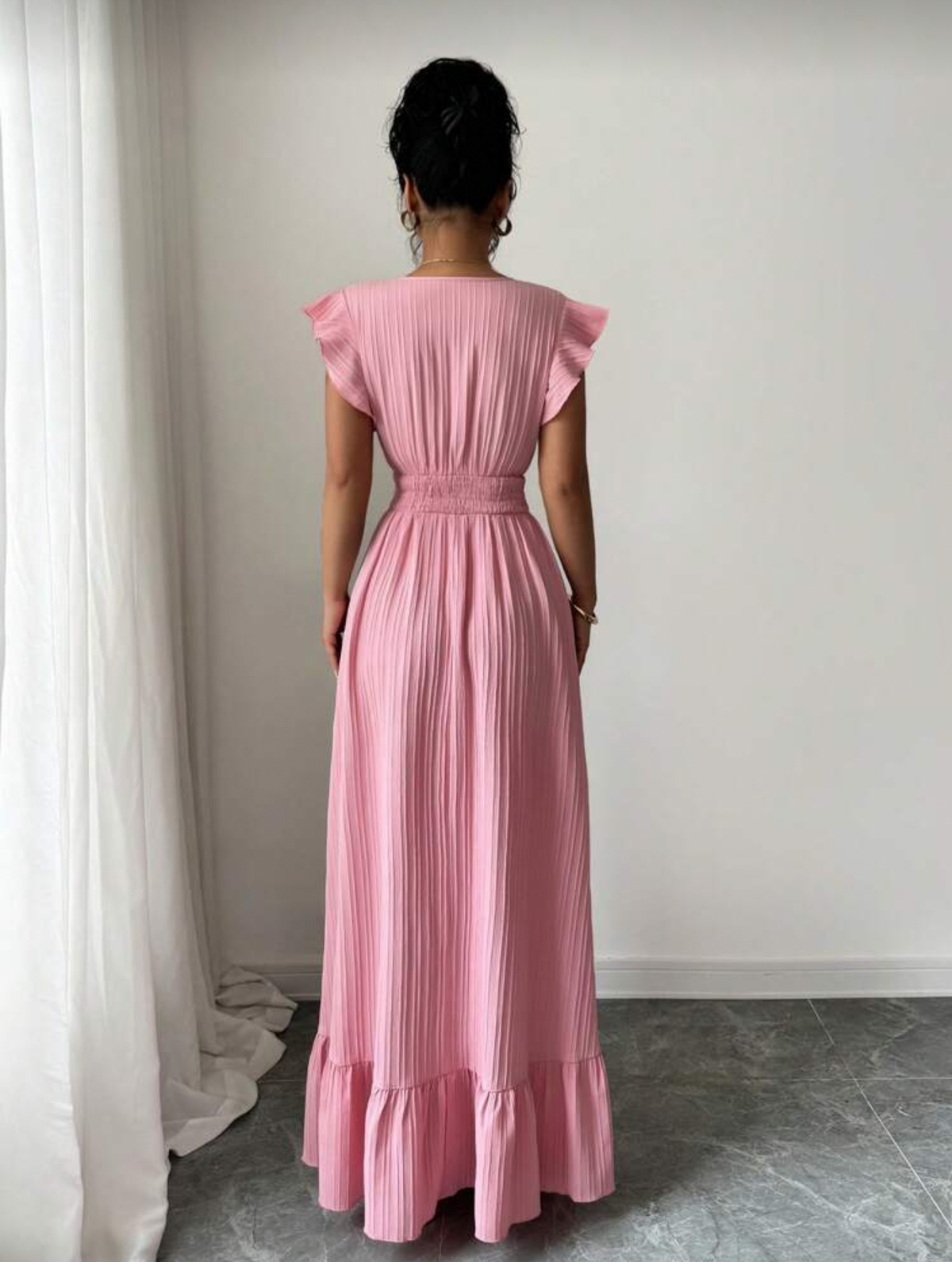 Vestido largo rosa