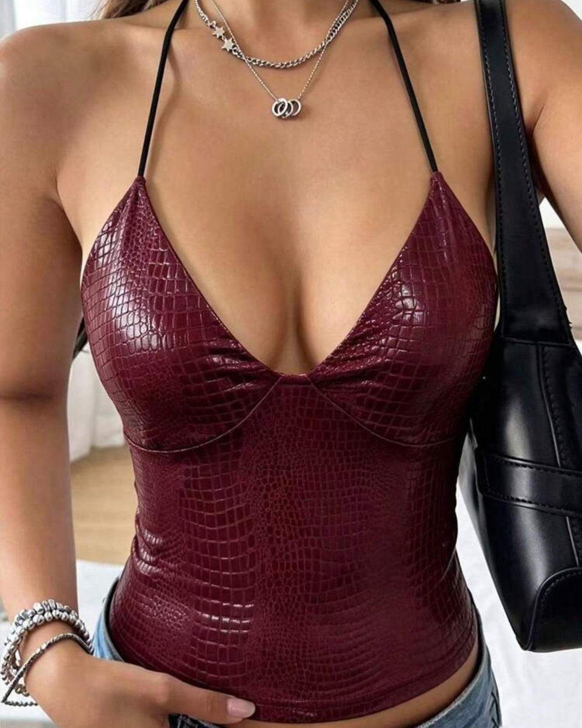 Blusa burdeos vino