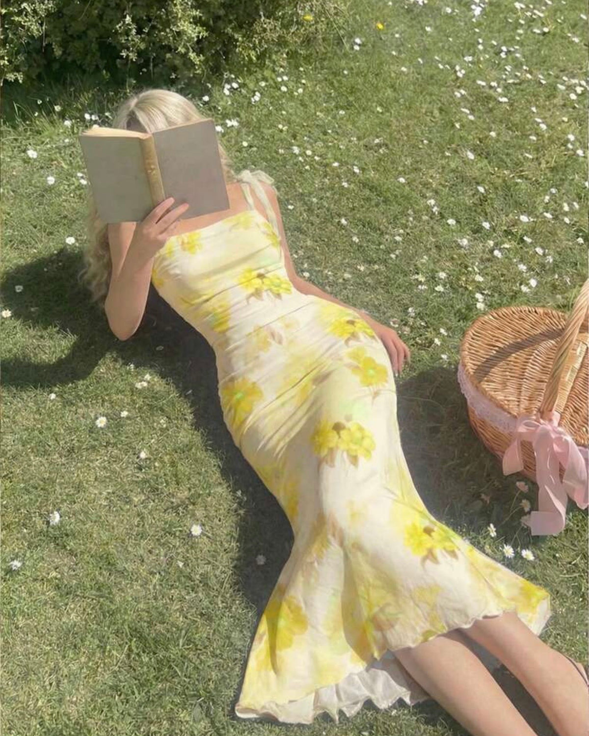 Vestido estampado amarillo