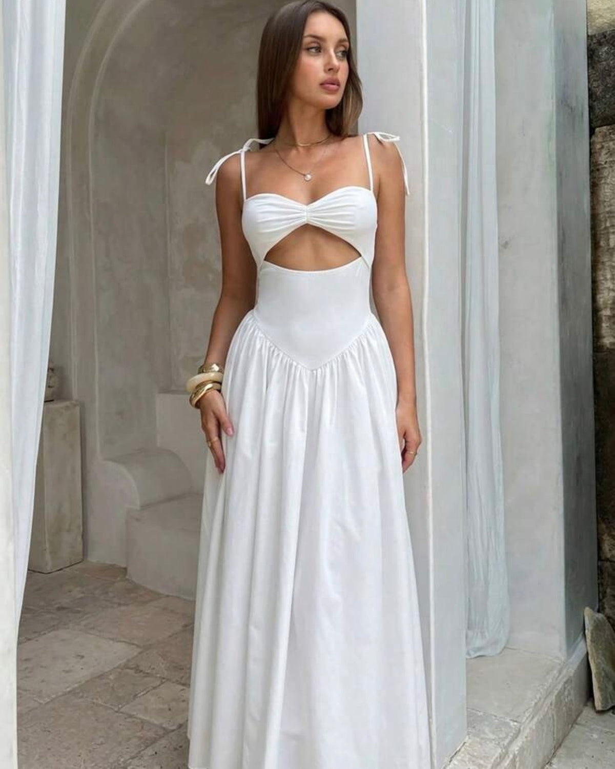 Vestido blanco aloruh