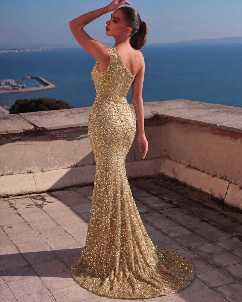 Vestido de gala Champán