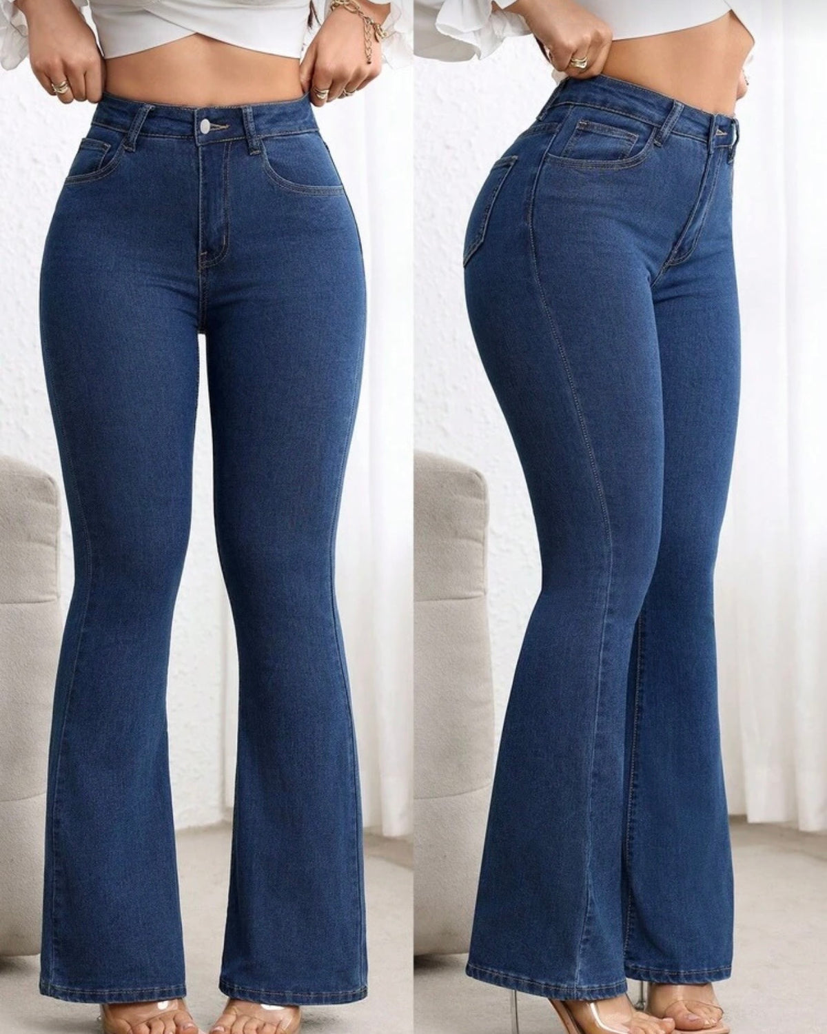 Jeans campana azul