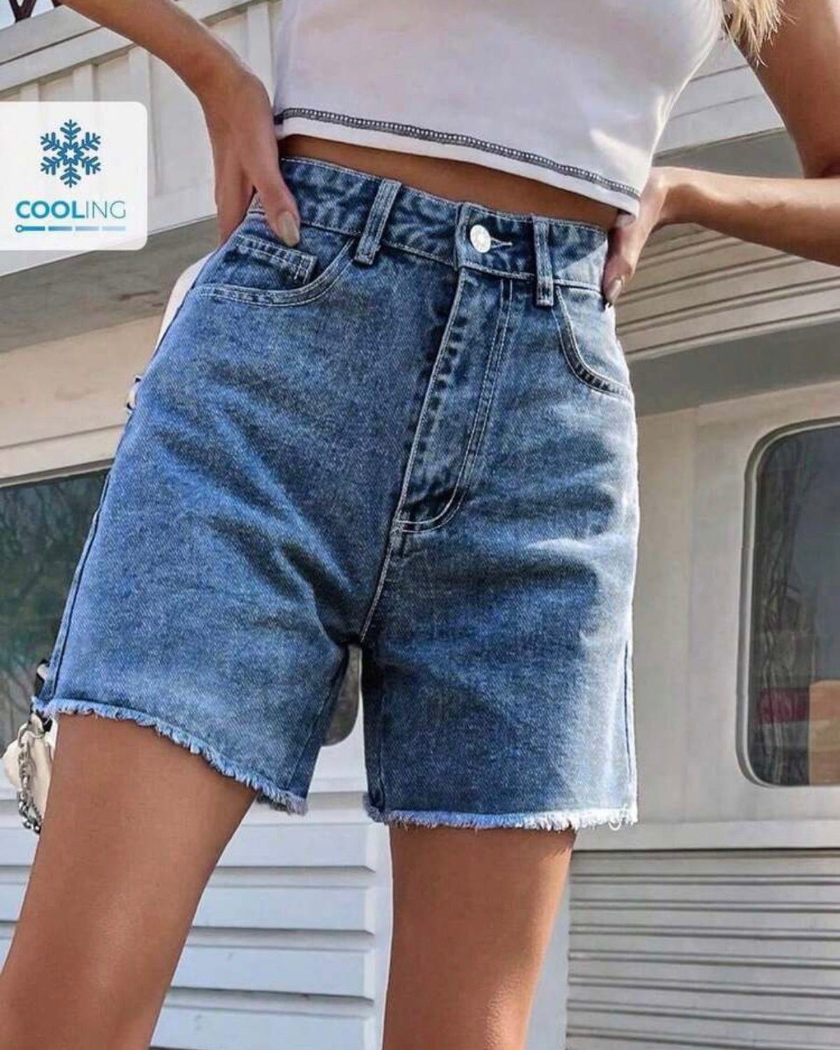 Short de mezclilla azul
