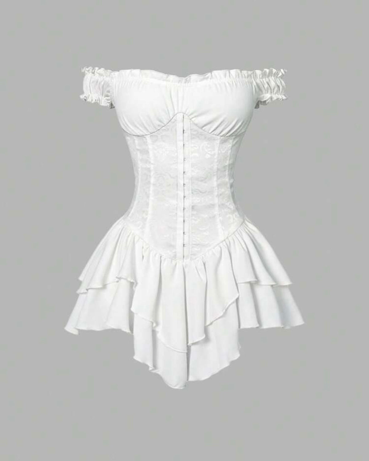 Vestido blanco con corset