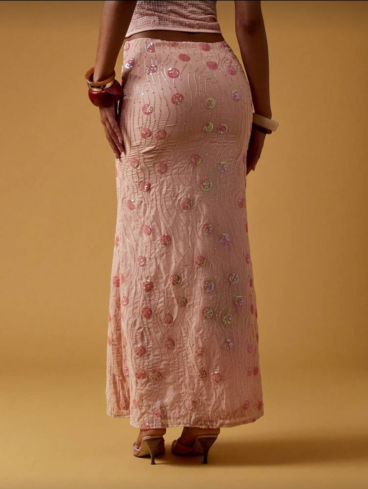 Falda rosa