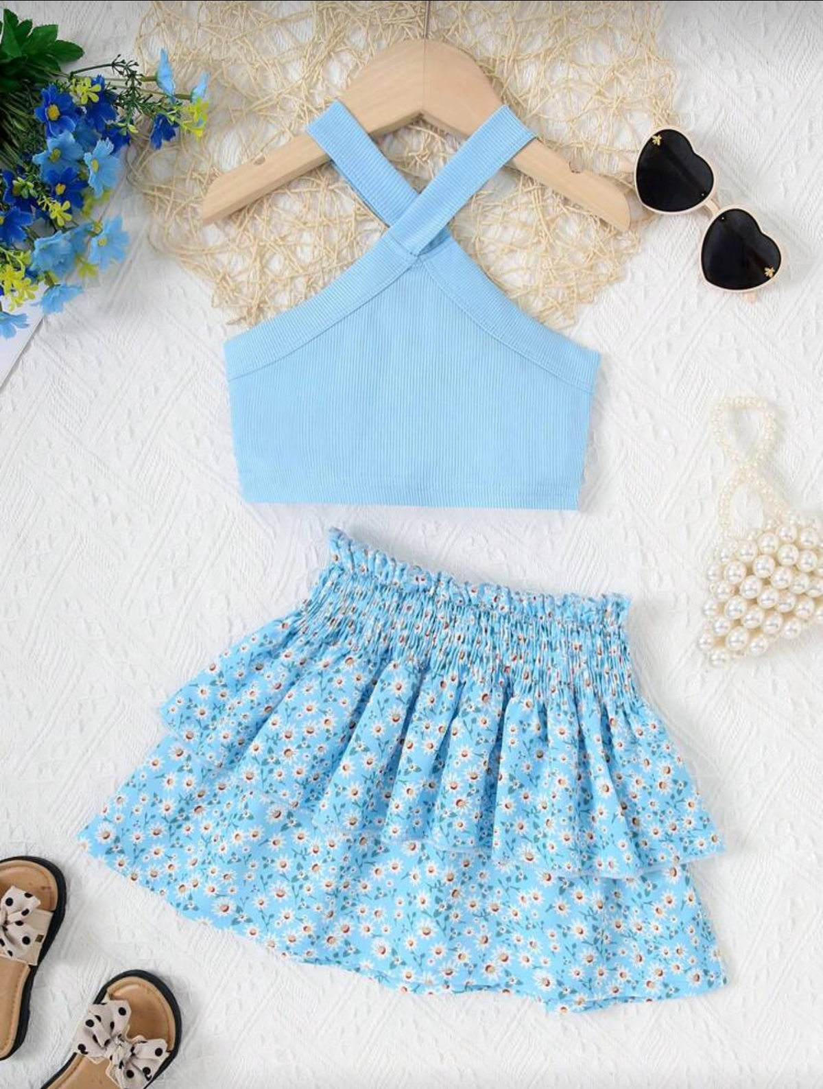 Conjunto top+falda