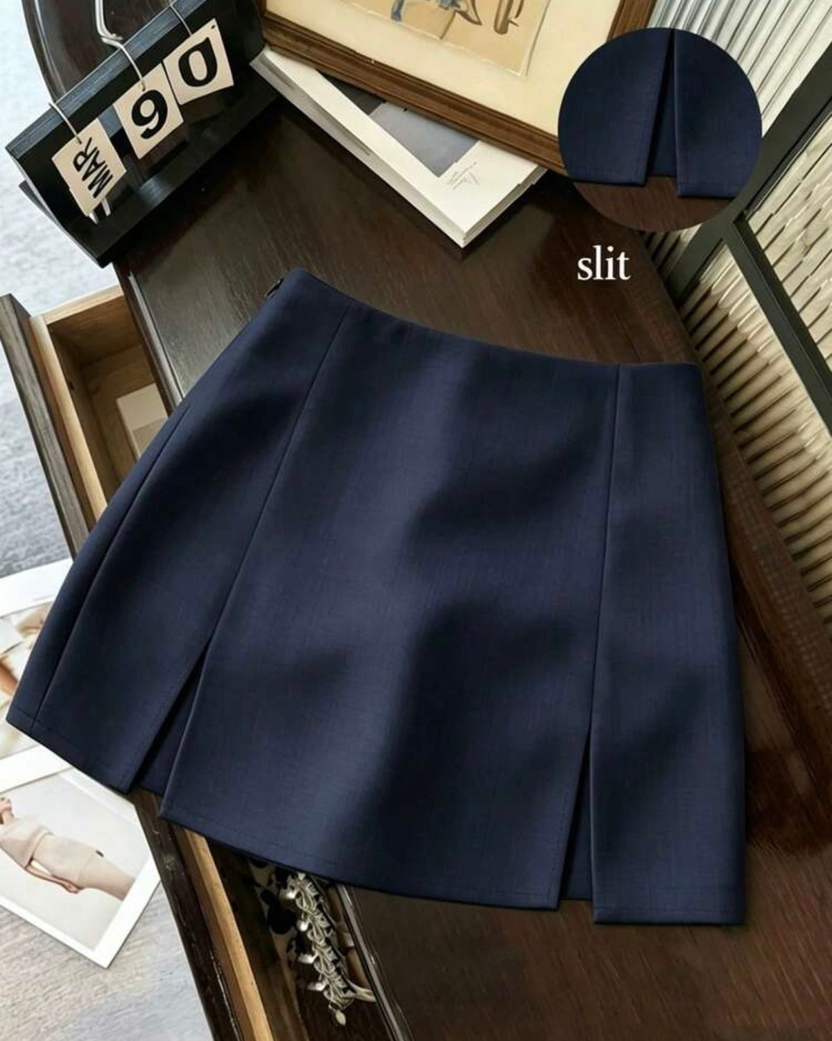 Falda azul francilia
