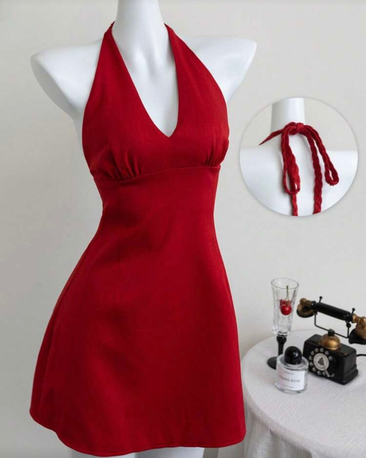 Vestido cuello V