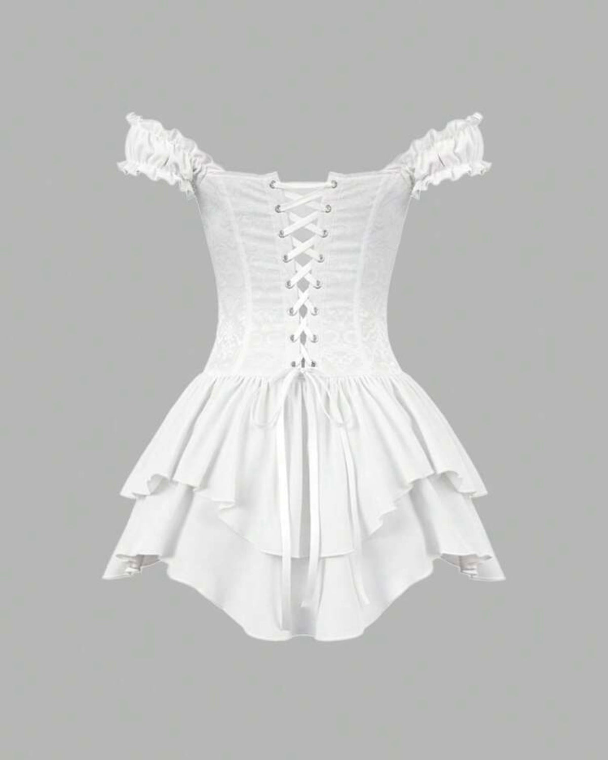 Vestido blanco con corset