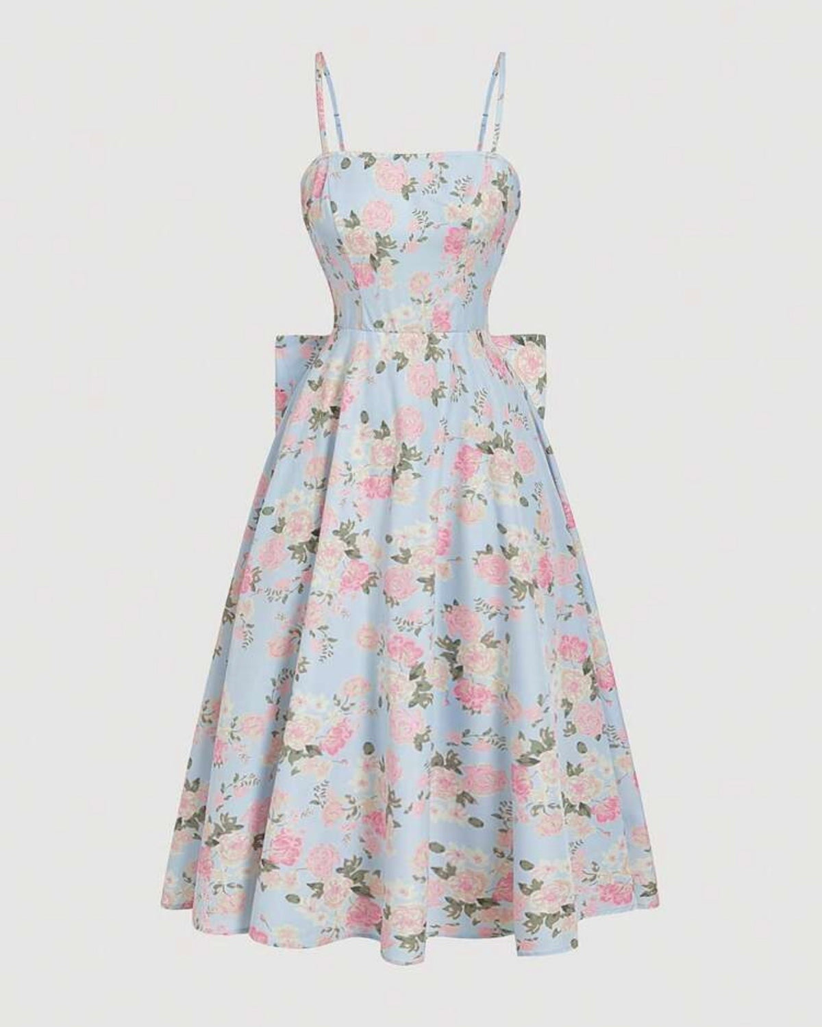 Vestido celeste floreado