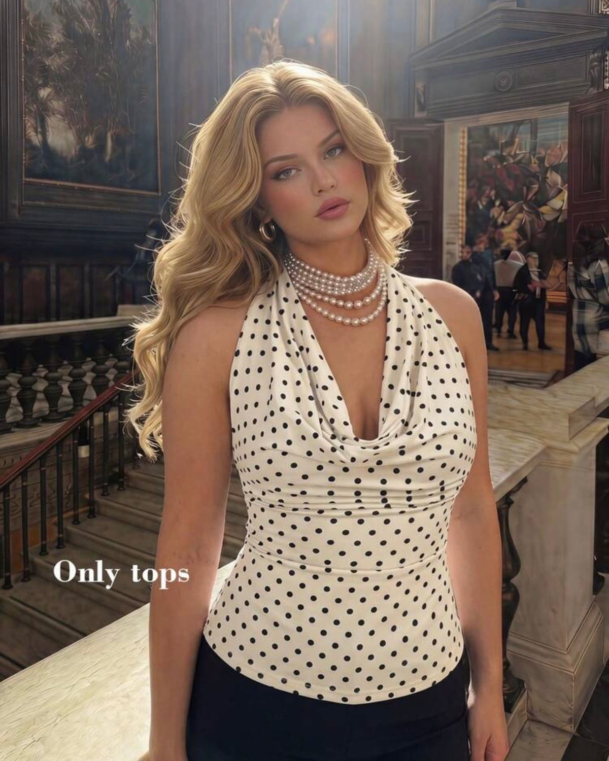 Blusa de puntos curvy