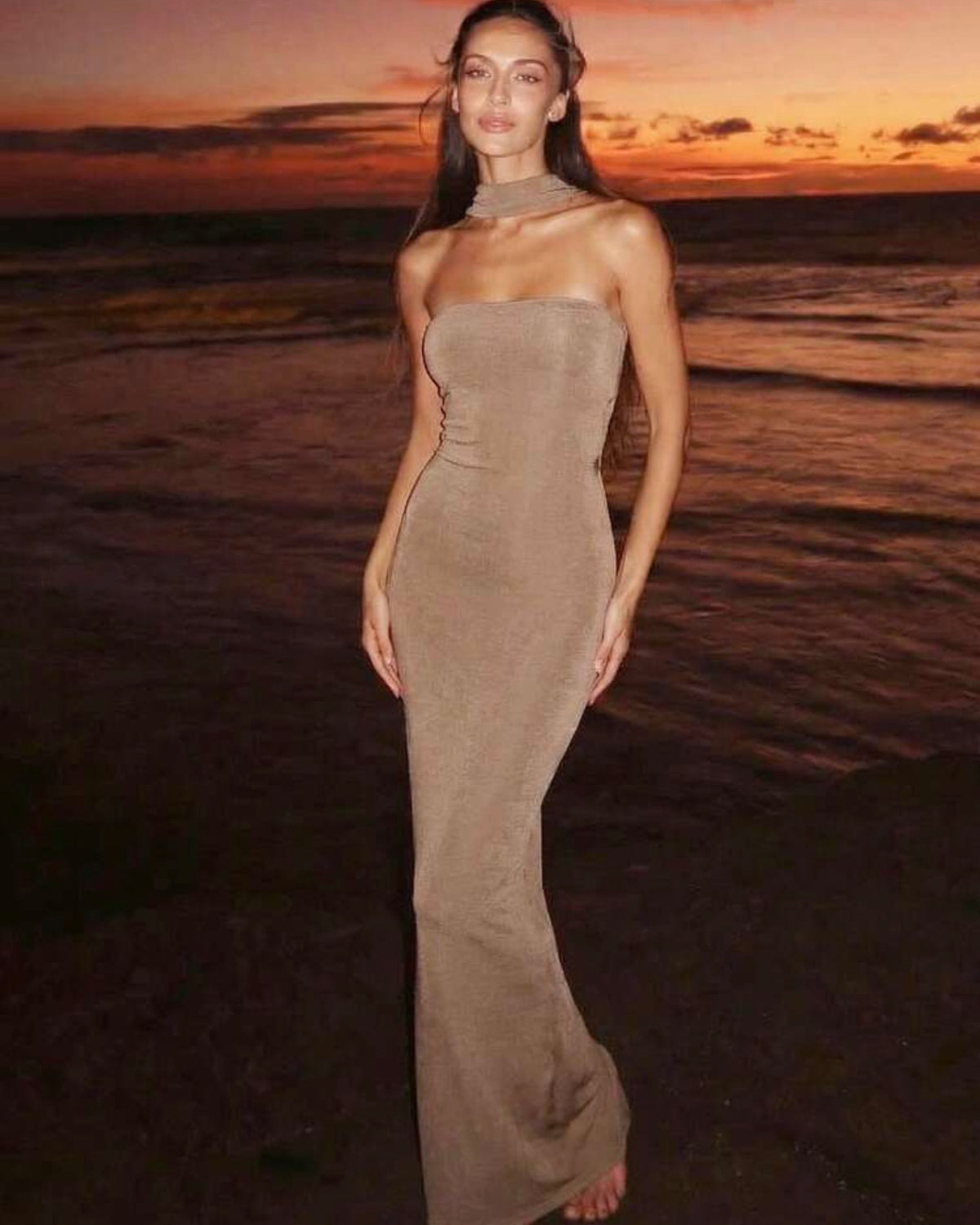 Vestido beige