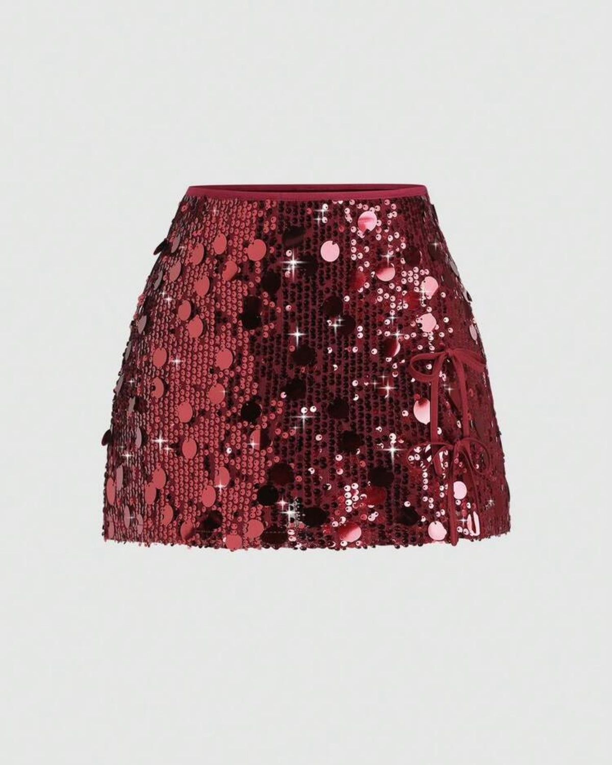 Falda lentejuelas rojas