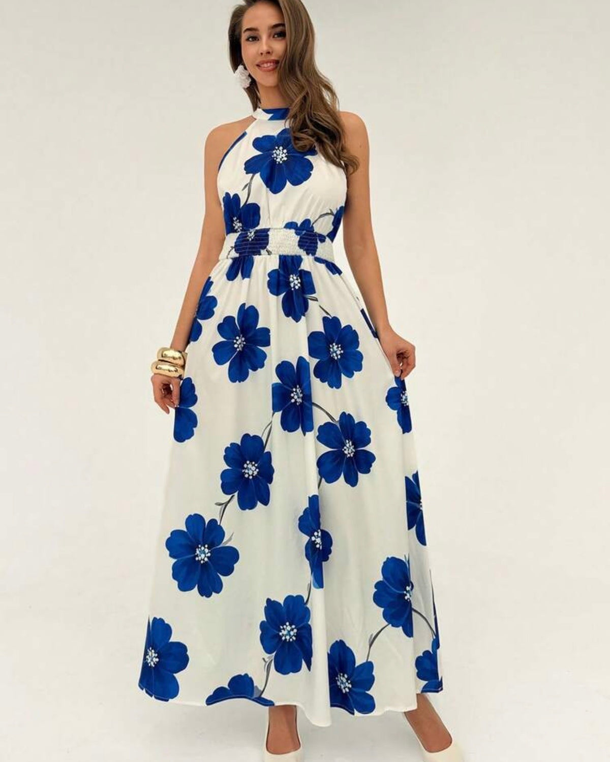 Vestido flores azules