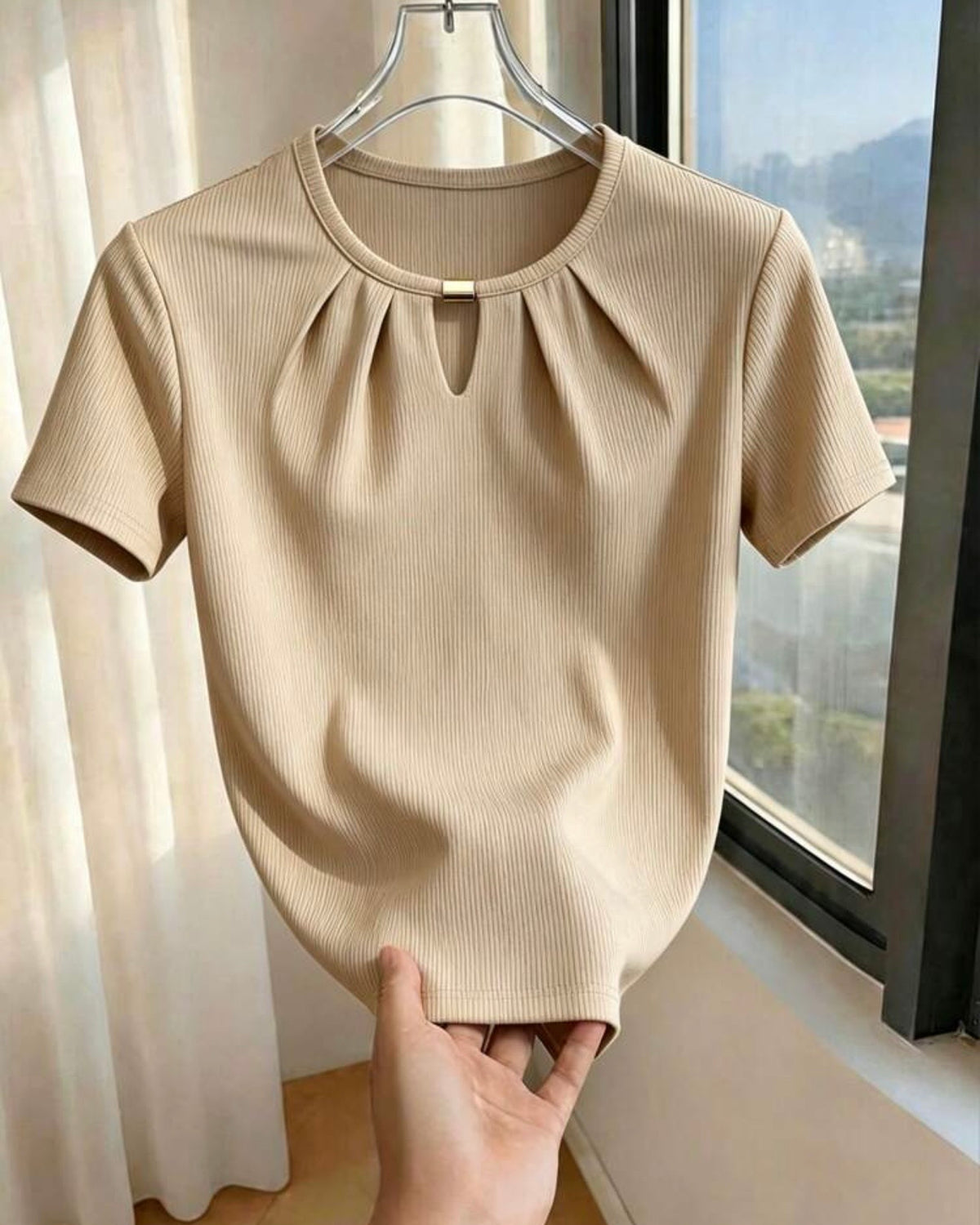 Blusa francilia caqui