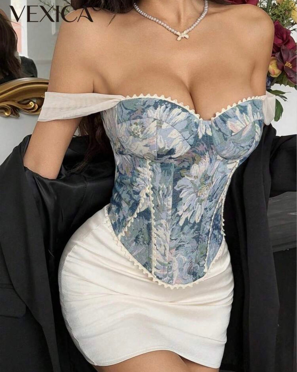 Corset floreado