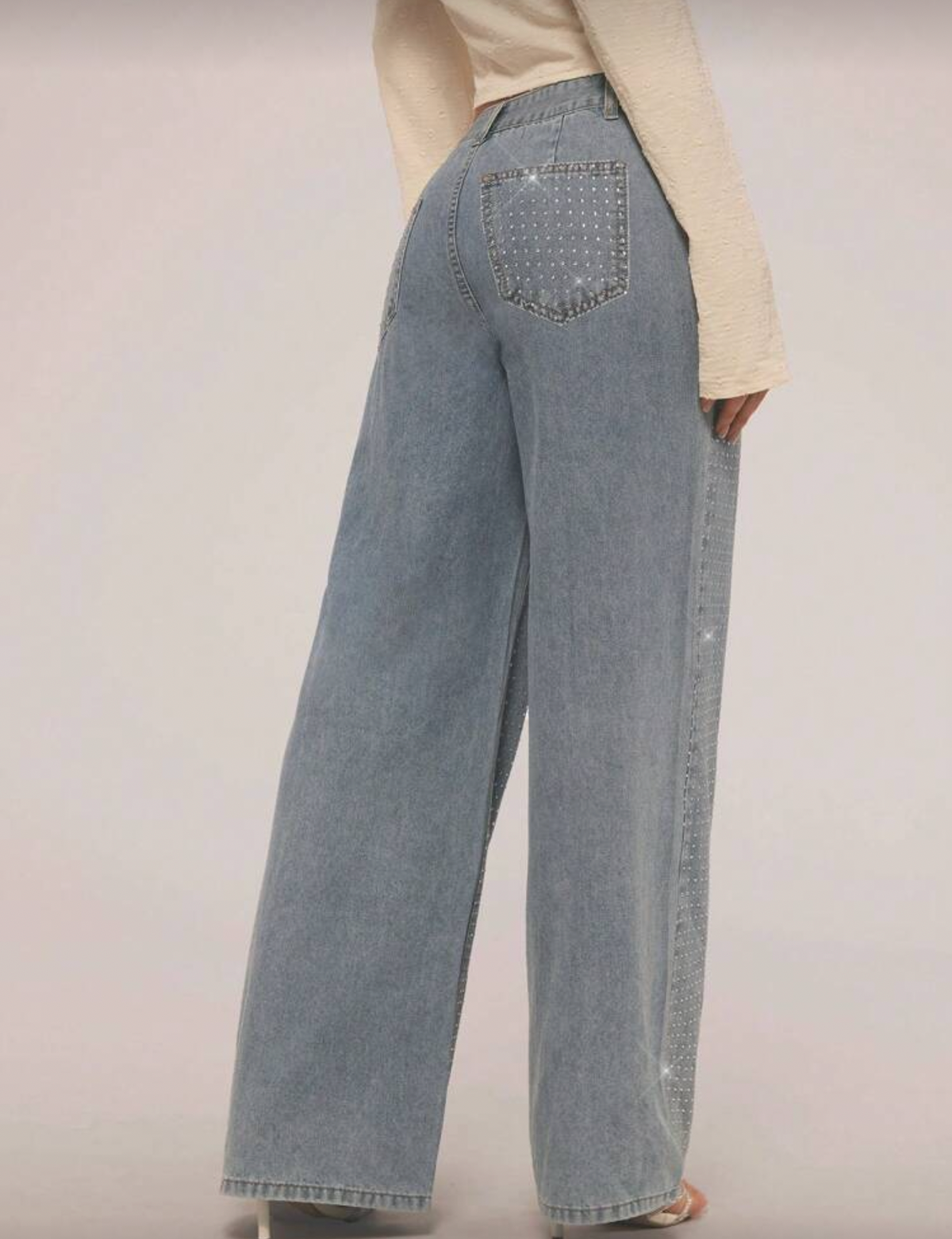 Jeans con perlas