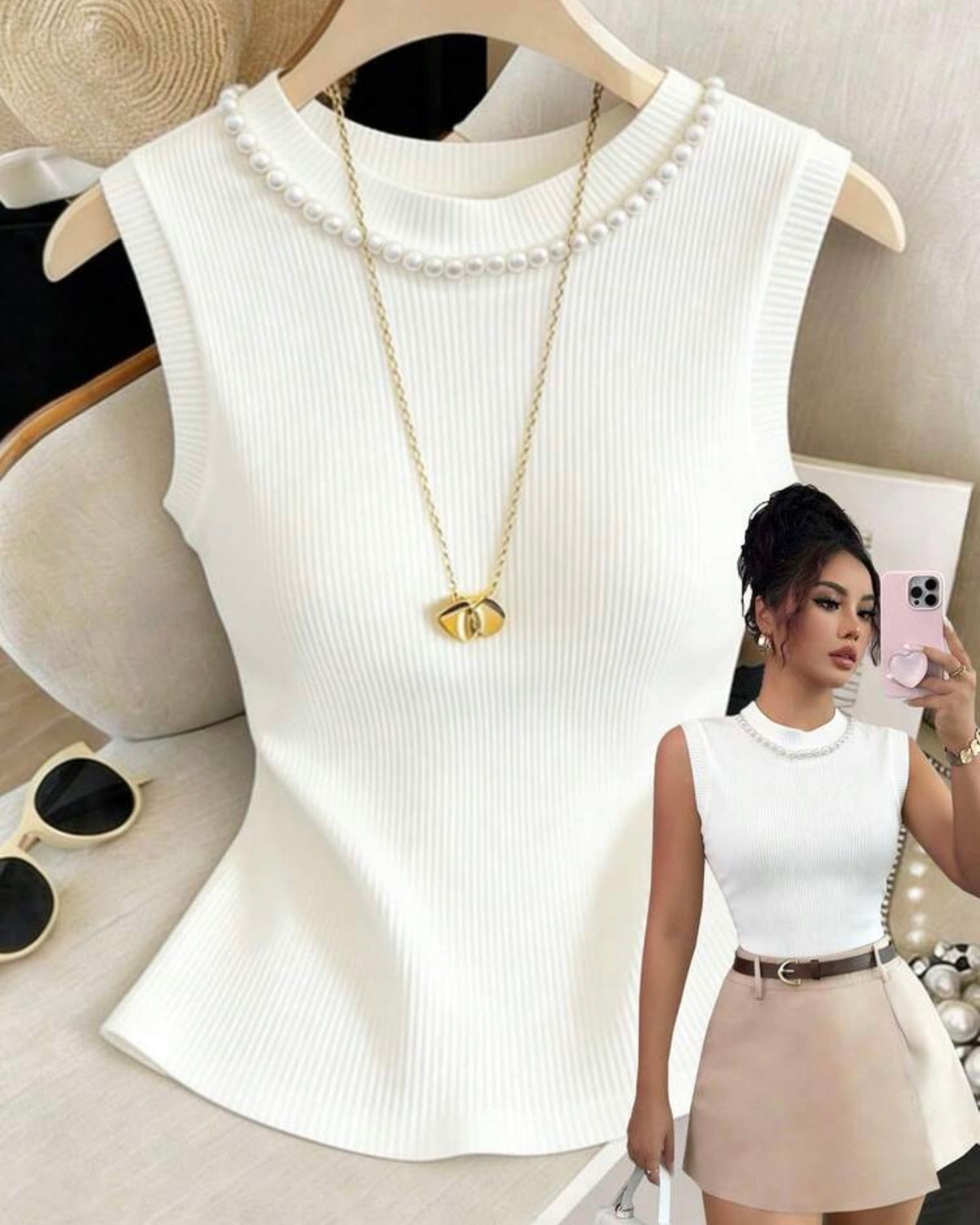 Blusa eleganza blanca