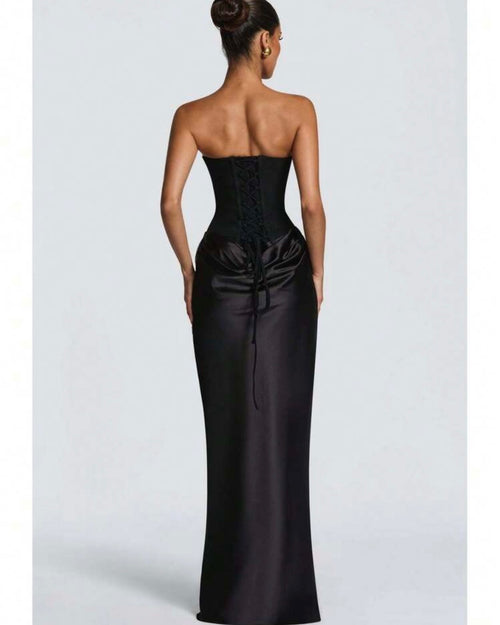 Vestido negro de satin