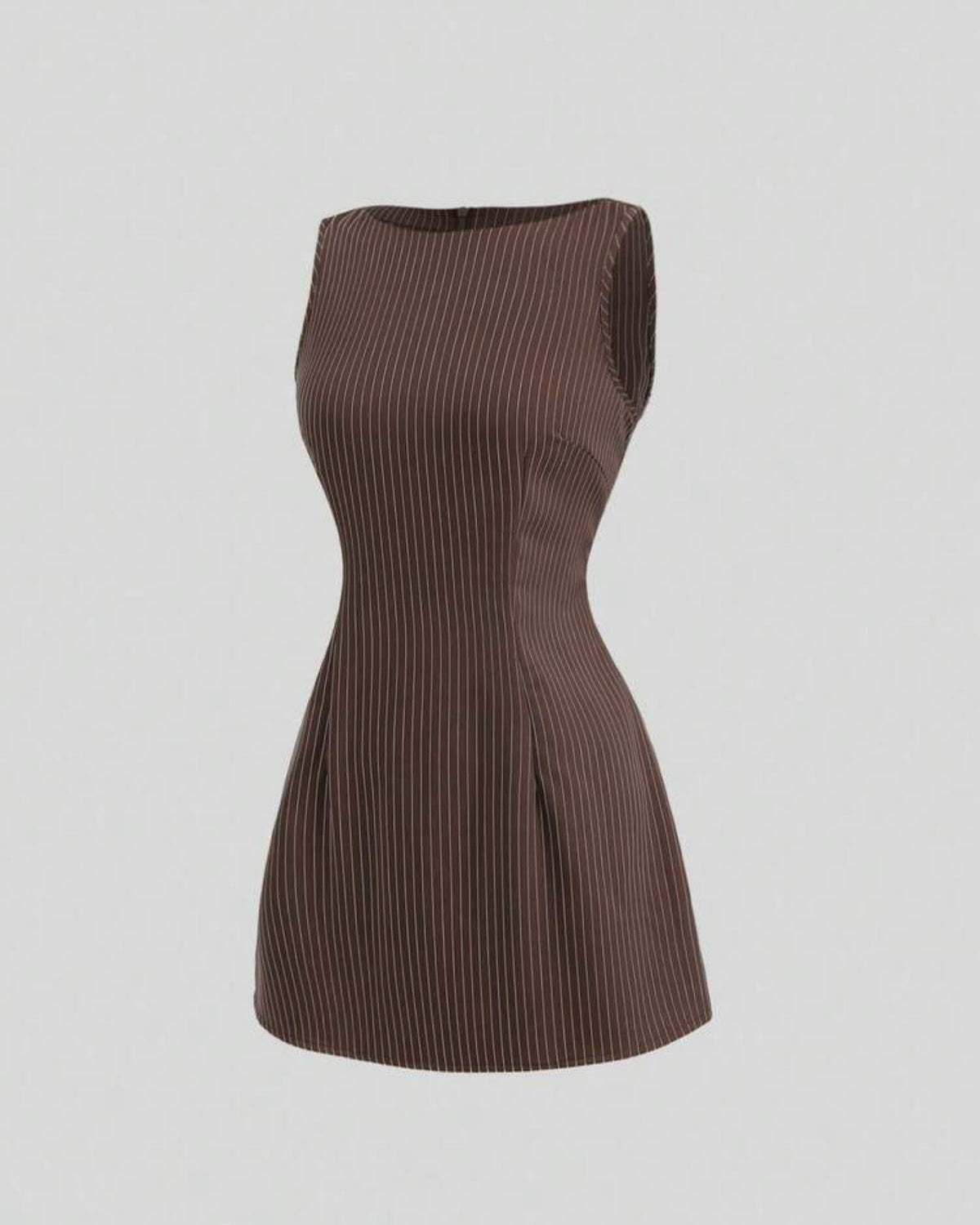 Vestido café corto