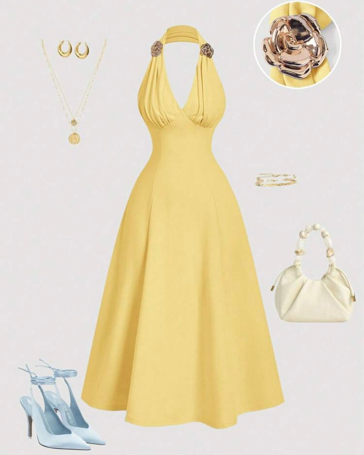 Vestido amarillo mod