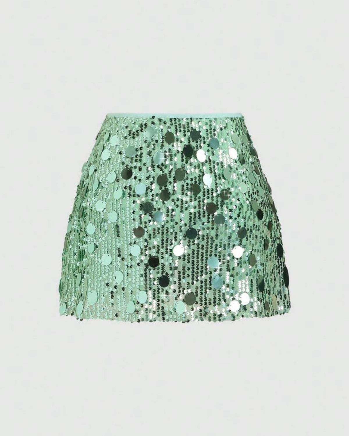 Falda de lentejuelas verde