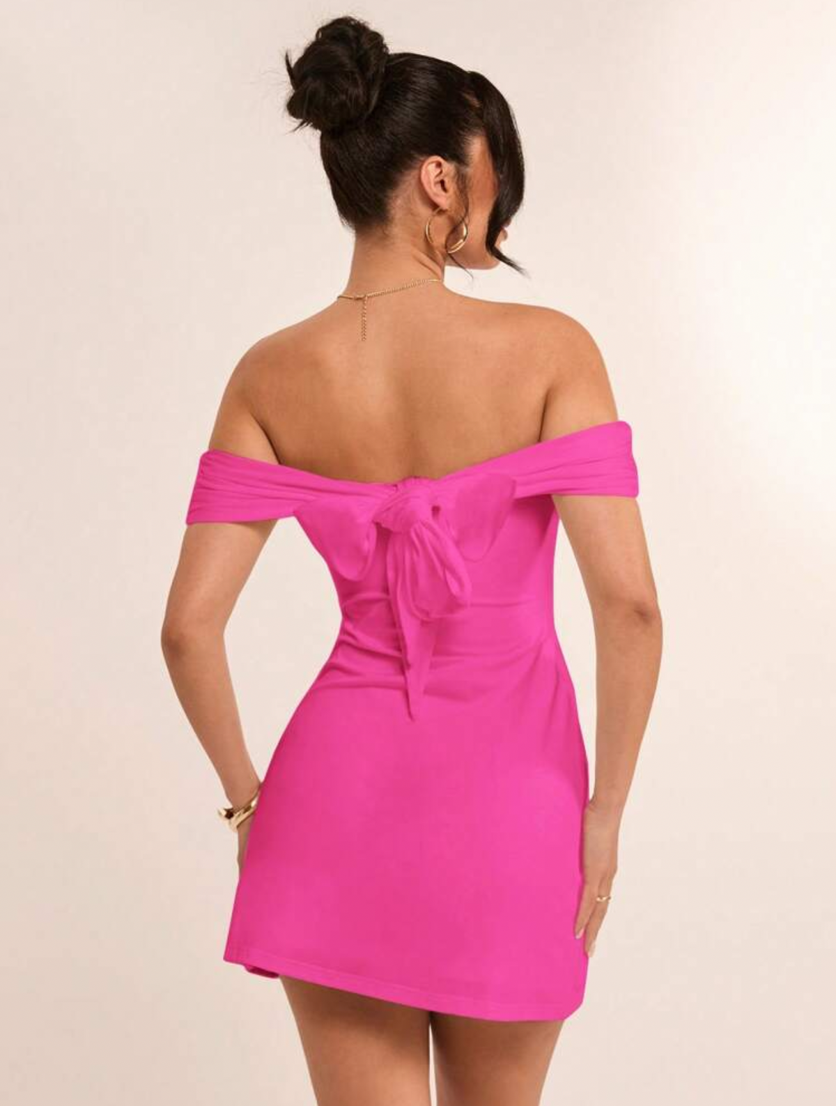 Vestido corto fusia