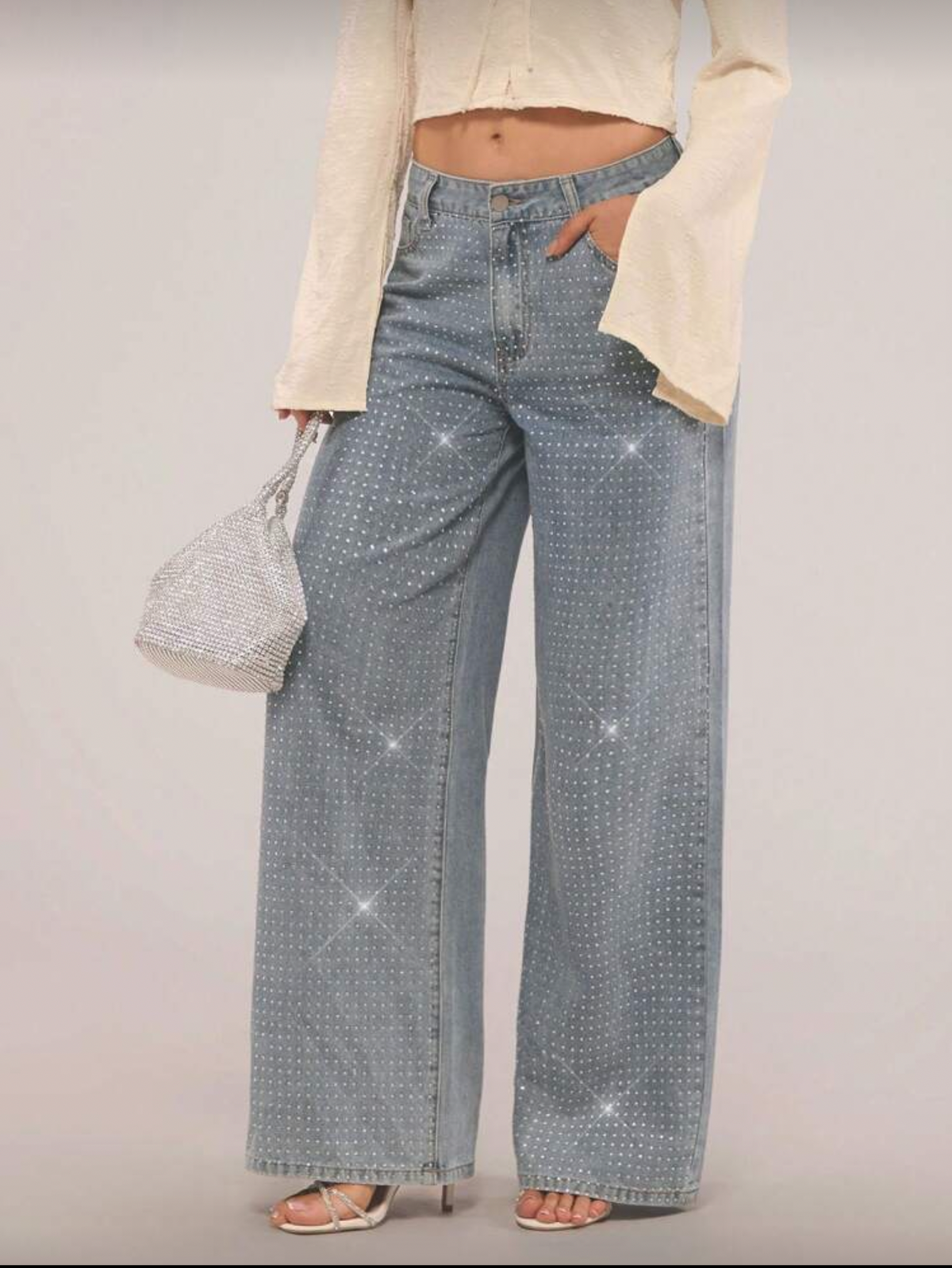 Jeans con perlas