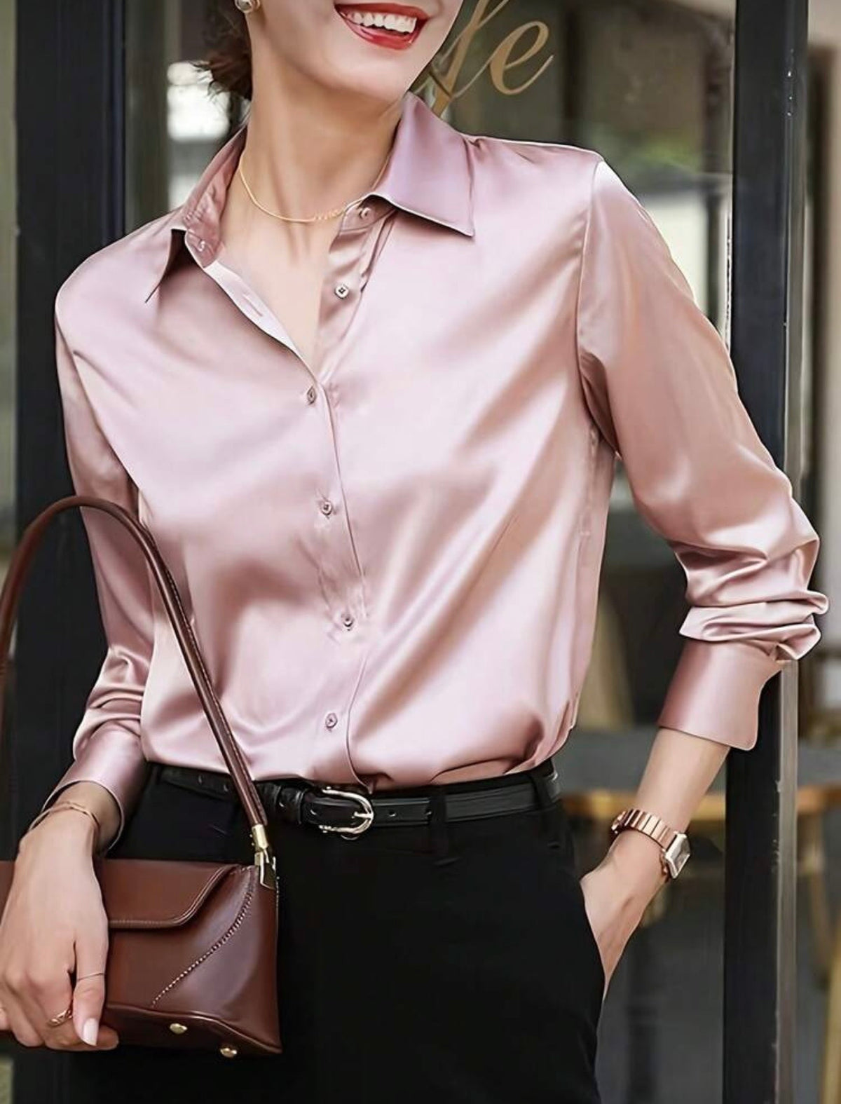 Camisa de satin