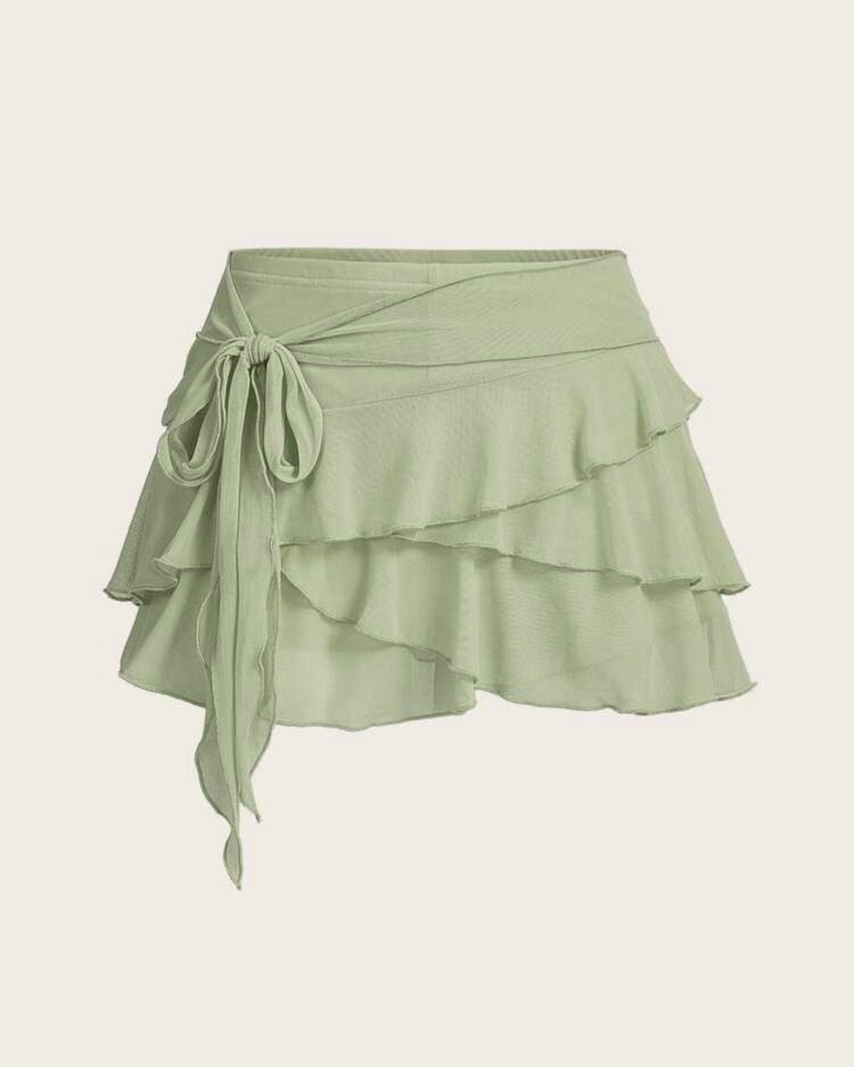 Falda verde de vuelos