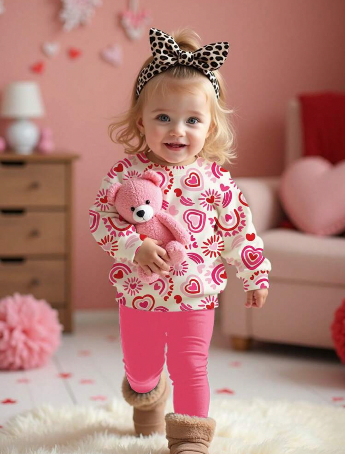 Conjunto rosa de bebé