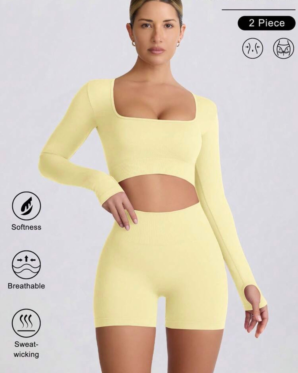 Conjunto deportivo amarillo