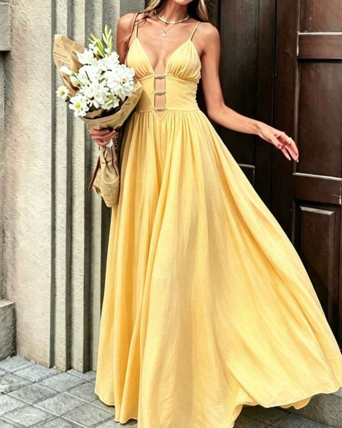 Vestido amarillo inawly
