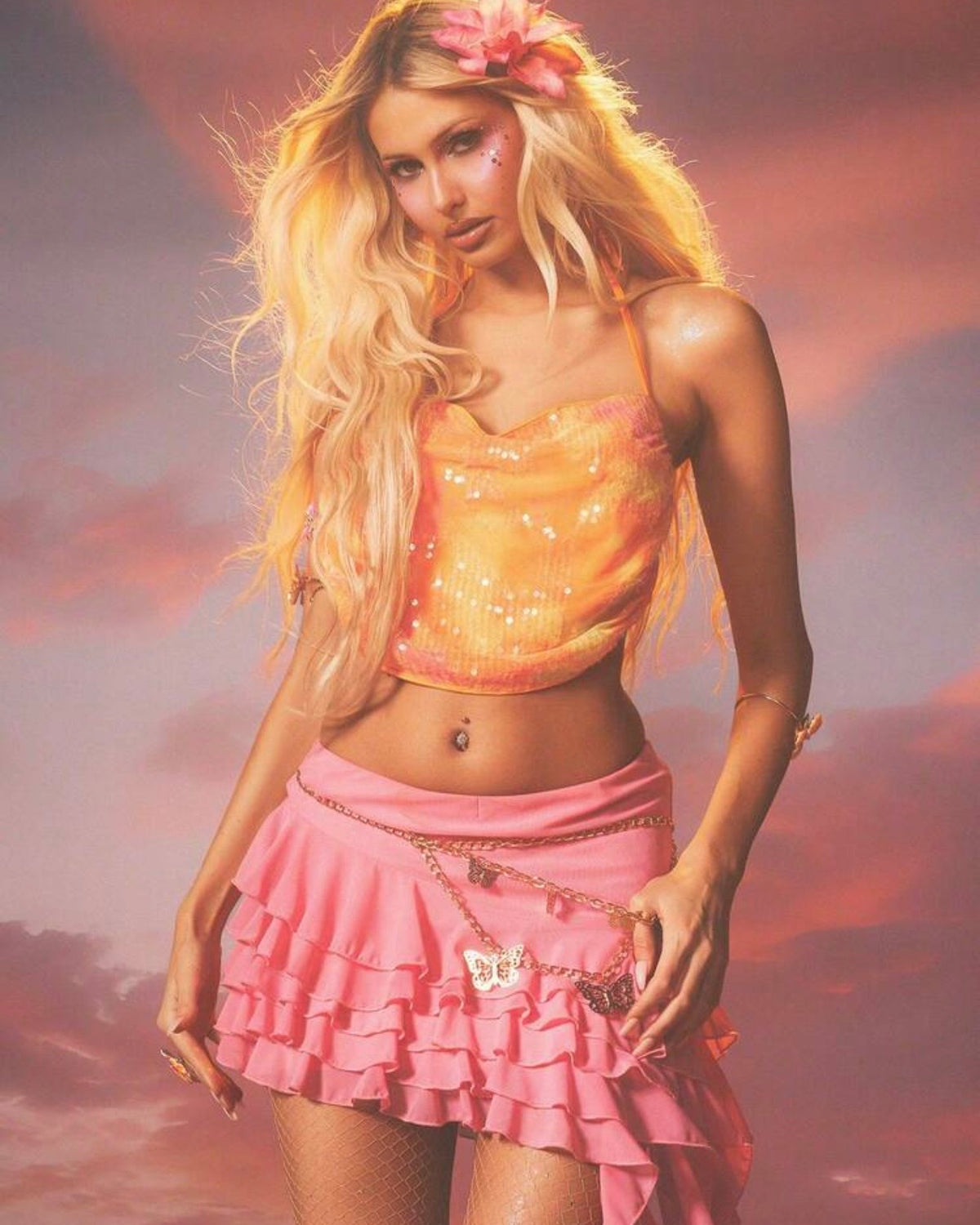 Crop top naranja