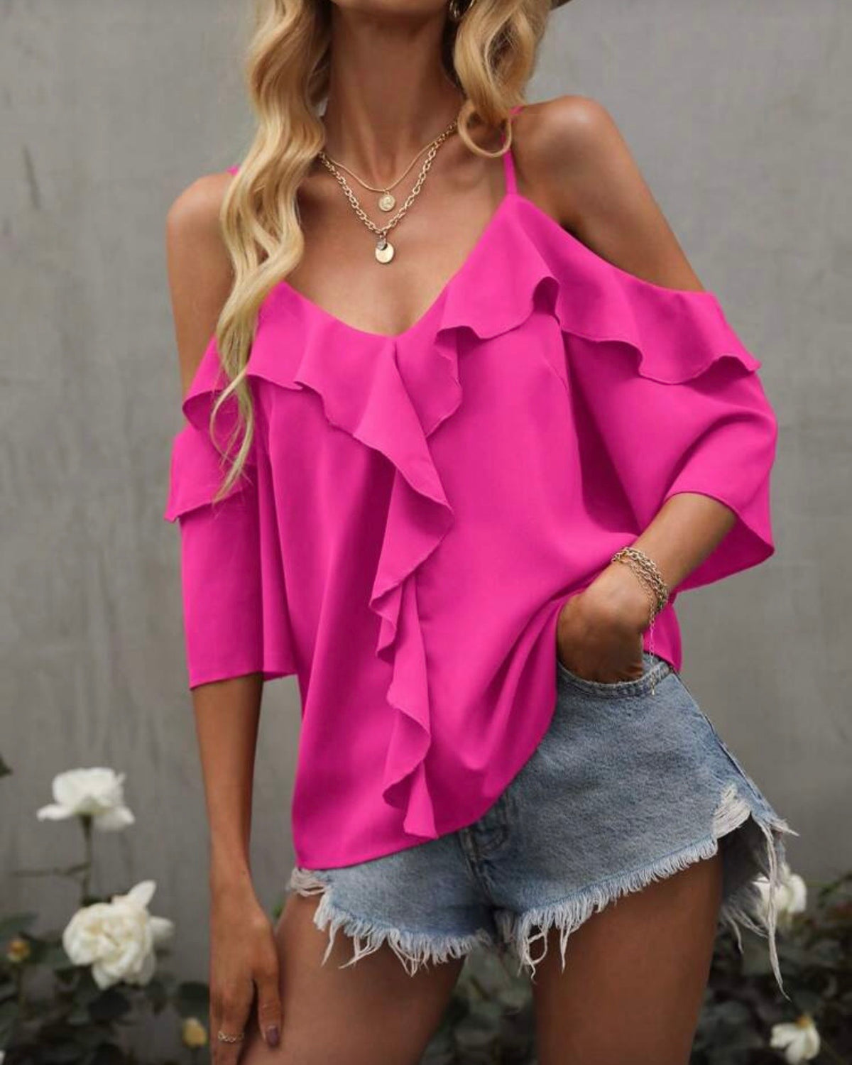 Blusa con vuelos