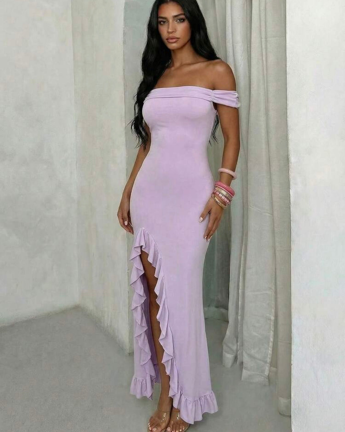 Vestido lila Straple