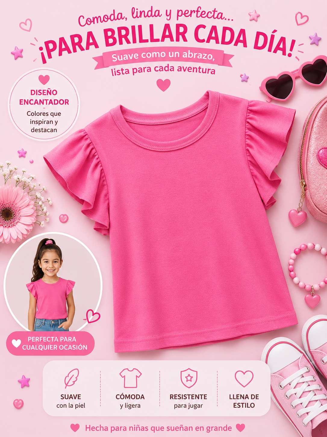 Blusa rosa de niña