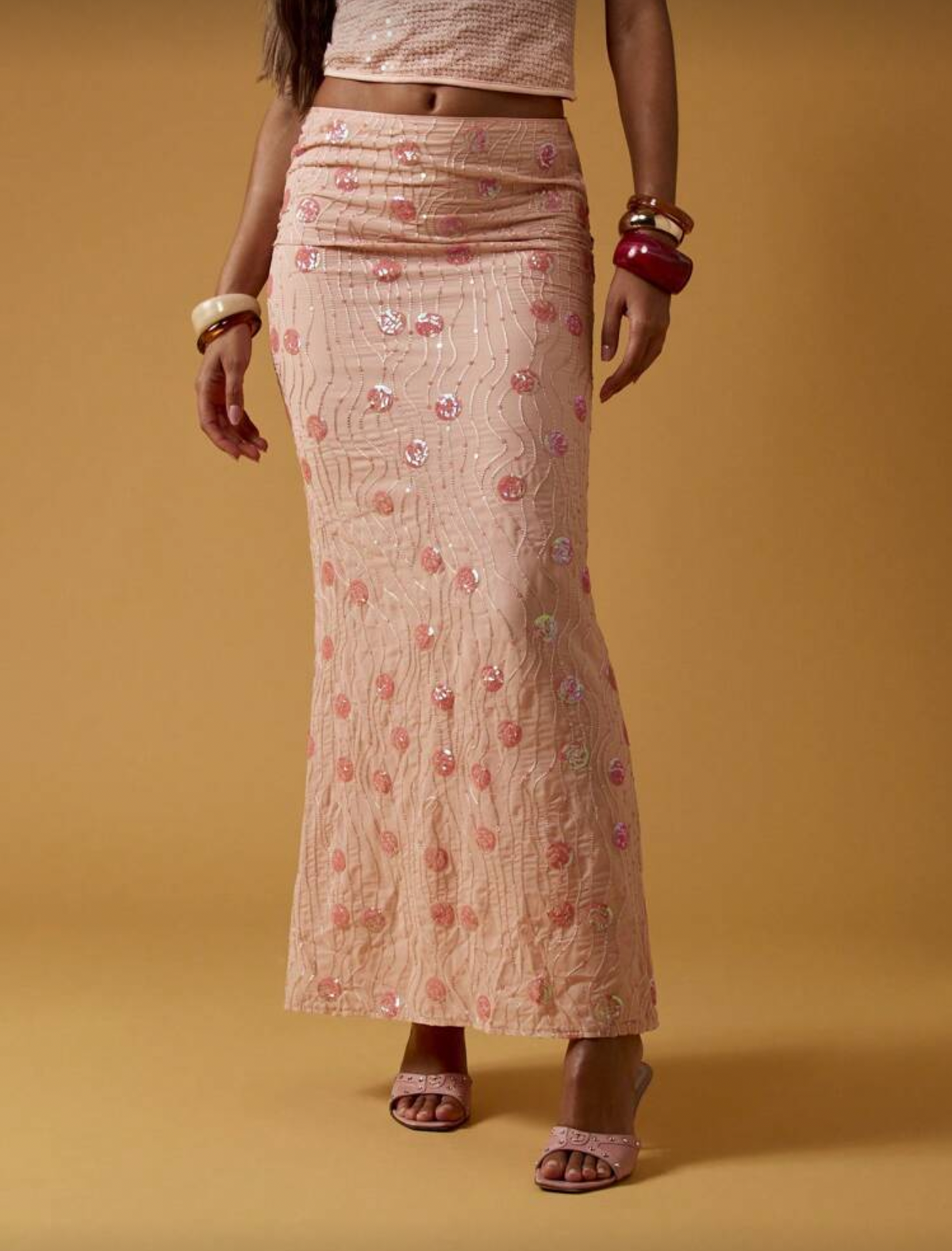 Falda rosa
